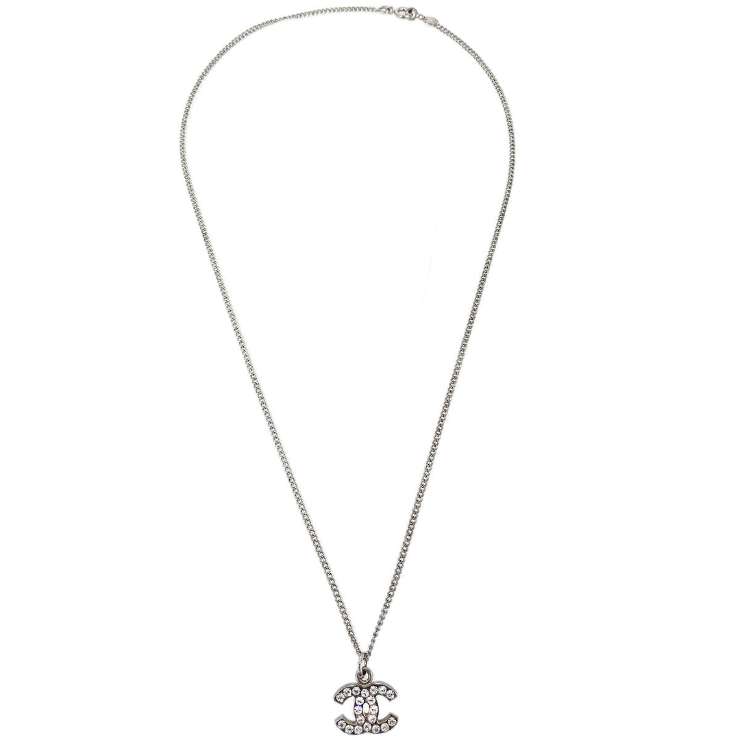 Top Quality Chanel 2003 Crystal & Silver CC Necklace