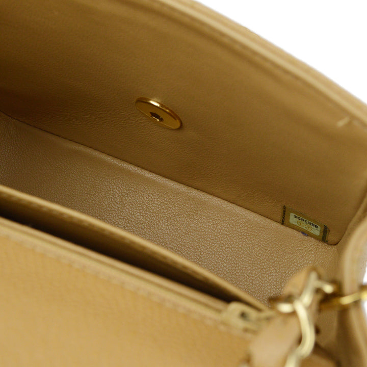 Top Quality Chanel Beige Caviar Mini Classic Square Flap Shoulder Bag 17