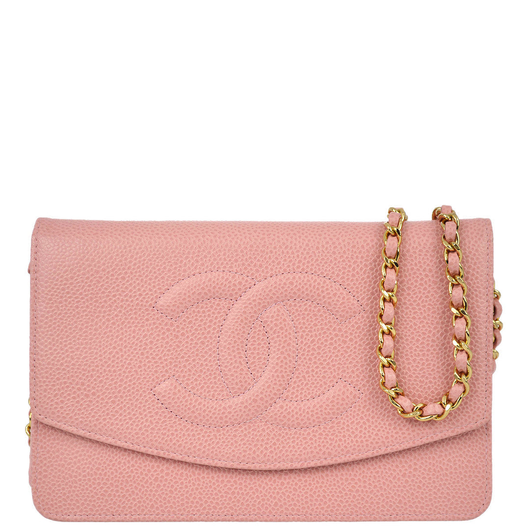 Top Quality Chanel 2003-2004 Pink Caviar Timeless WOC Wallet