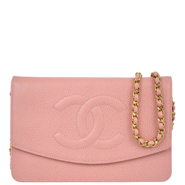 Top Quality Chanel 2003-2004 Pink Caviar Timeless WOC Wallet