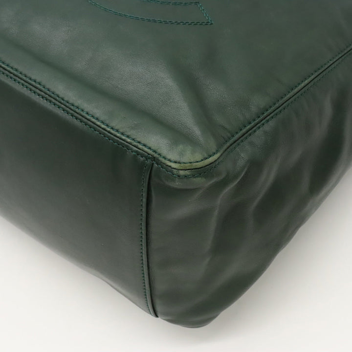Top Quality Chanel Top Quality Chanel COCOMARK TASELL FRINGE Tote BAG Semi-sder leather dark green