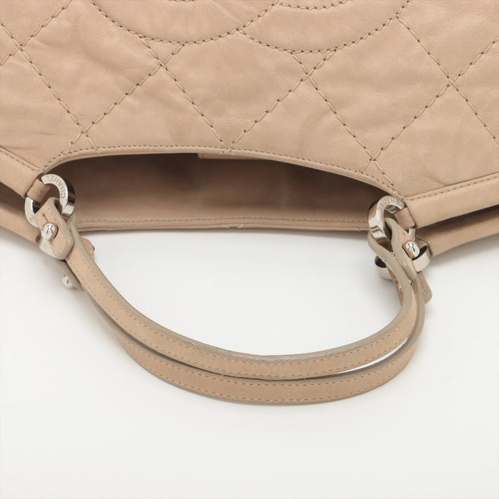 Top Quality Chanel Wild Stick Leather Chain Shoulder Bag Coco Beige Silver Gold