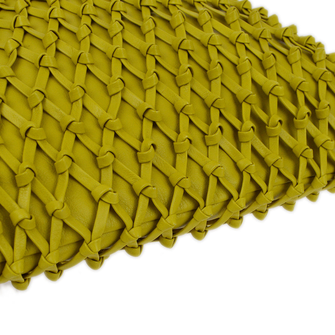 Top Quality Chanel Green Lambskin Braided Shoulder Bag