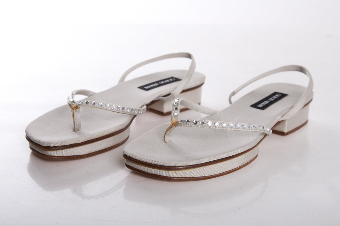 Giorgio Armani Gray Sandals SZ 36