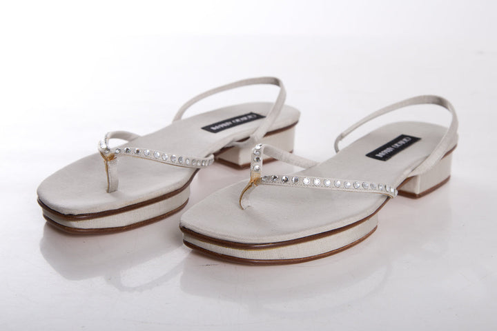 Giorgio Armani Gray Sandals SZ 36