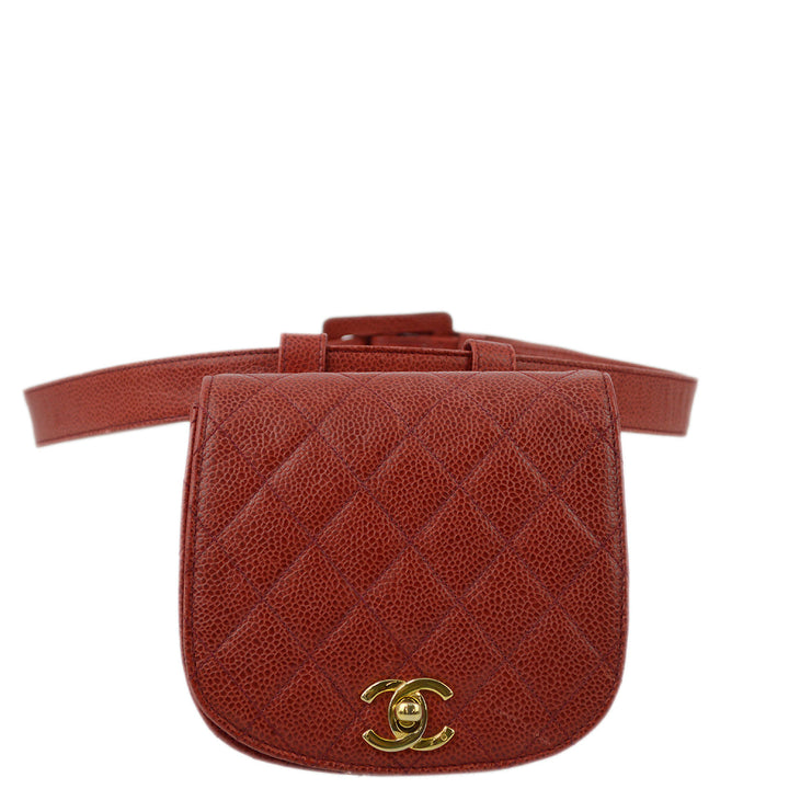 Top Quality Chanel Red Caviar Waist Bum Bag #75/30