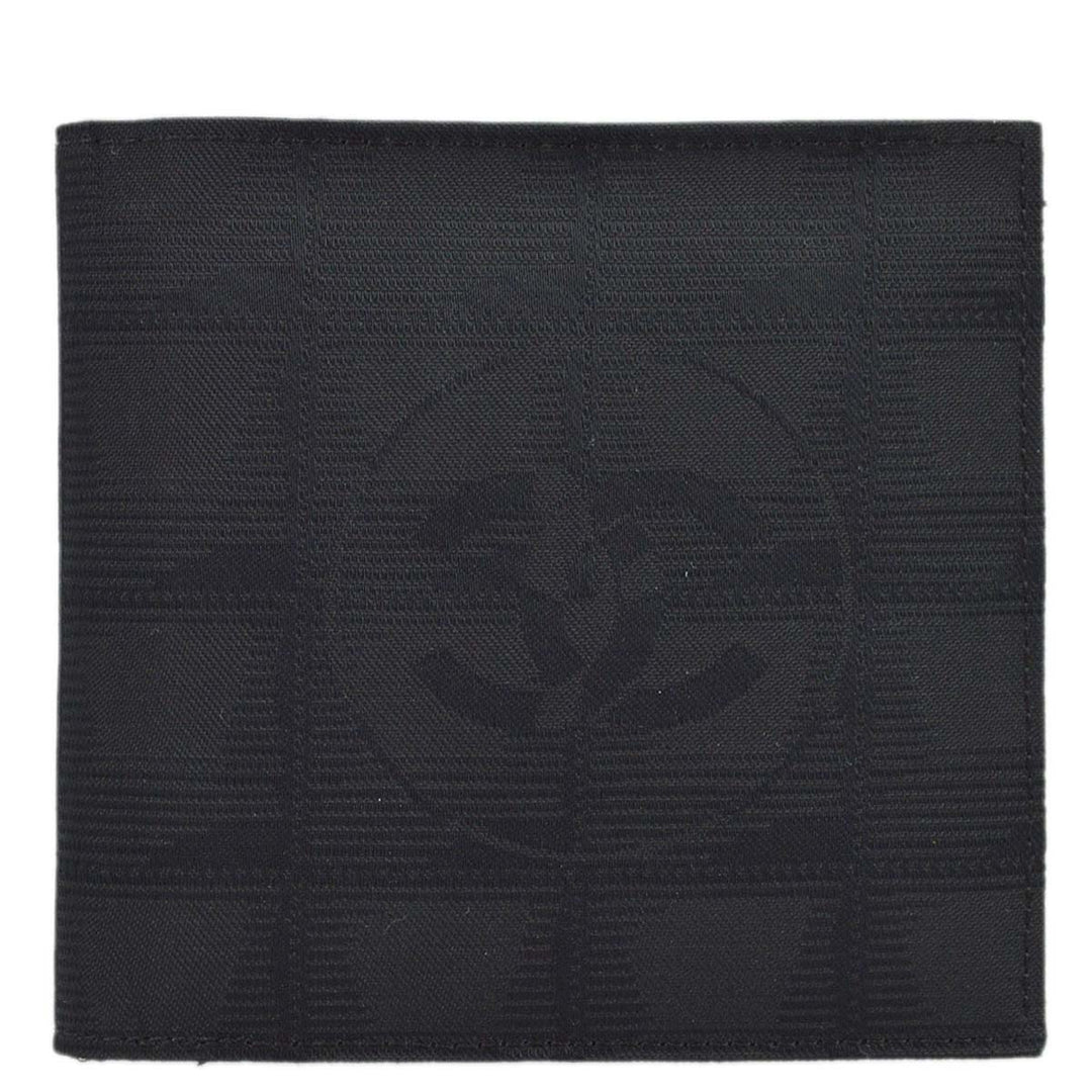 Top Quality Chanel 2000-2001 Black New Travel Line Bifold Wallet