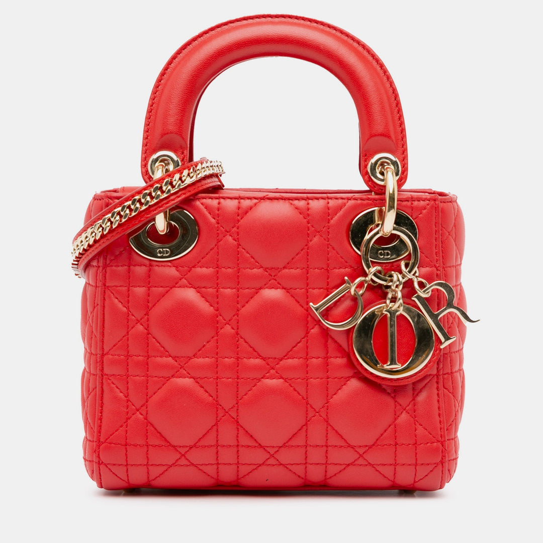 Top quality Dior Mini Lambskin Cannage Lady Bag