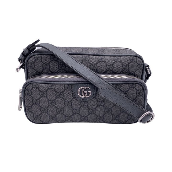GUCCI Grey Gg Supreme Canvas Small Ophidia Crossbody Bag