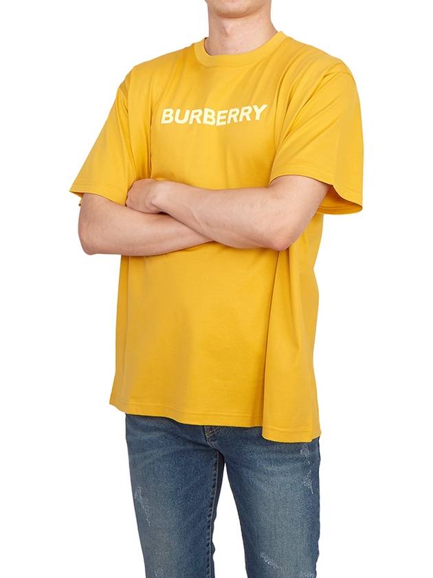 Burberry Men's Logo Print Cotton Short Sleeve T-Shirt Yellow