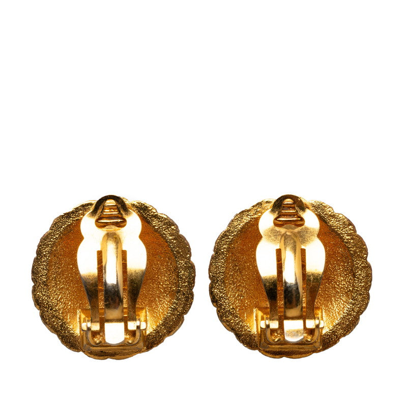Top Quality Chanel Coco Mark Earrings Plated Gold Women's