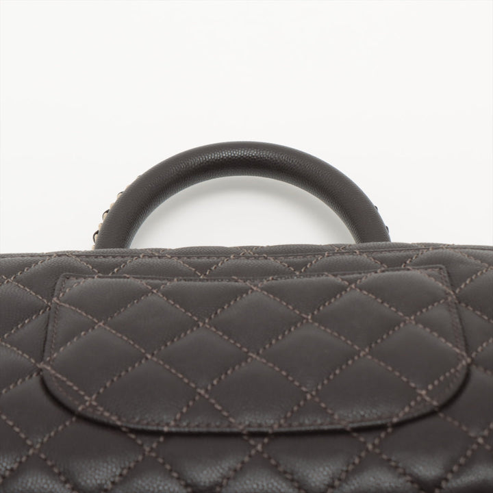 Top Quality Chanel Cocohandle Caviar S 2WAY Handbag Matrasse Brown Gold  IC Chip