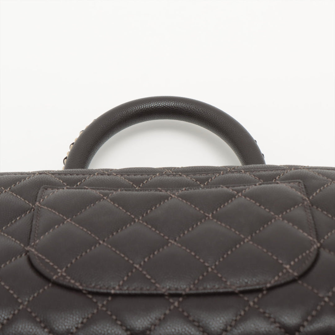 Top Quality Chanel Cocohandle Caviar S 2WAY Handbag Matrasse Brown Gold  IC Chip