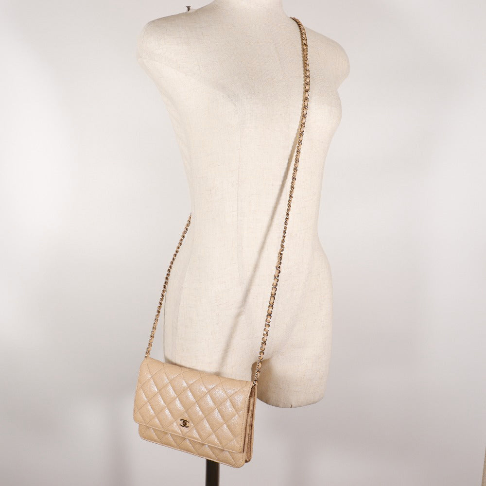 Top Quality Chanel Classic Chain Wallet Caviar Skin