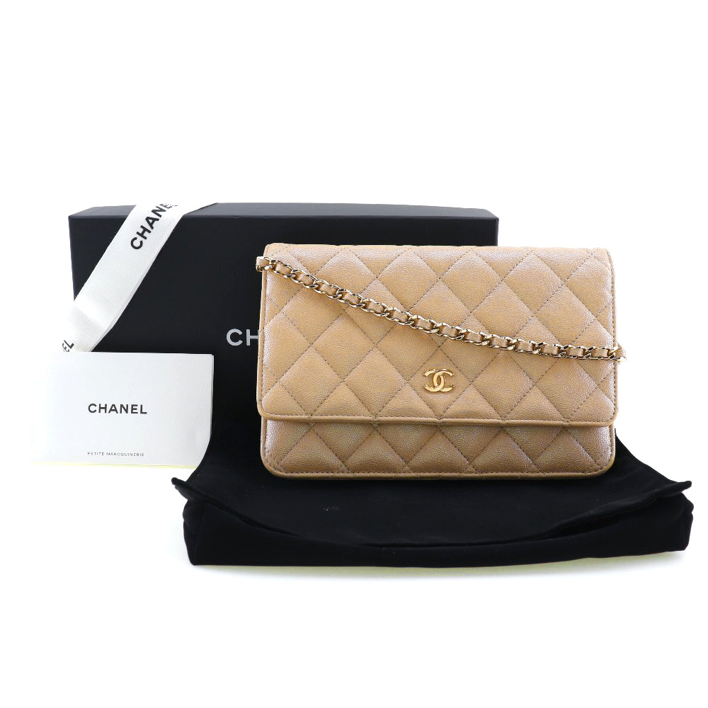 Top Quality Chanel Classic Chain Wallet Caviar Skin