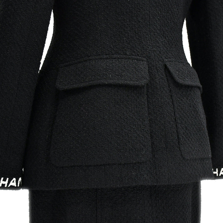 Top Quality Chanel Setup Suit Jacket Skirt Black 95A #38