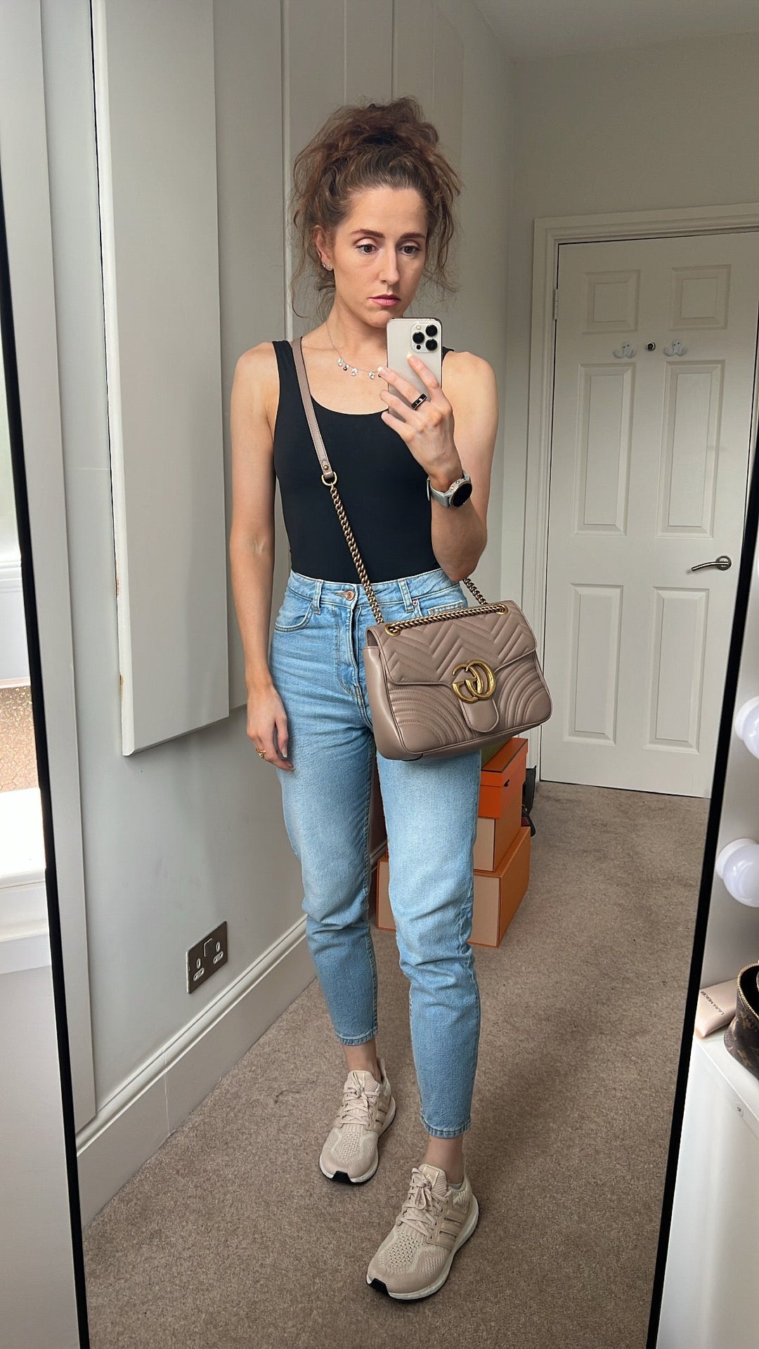 Gucci GG Dusty Pink Marmont Medium Shoulder Bag (RRP £2,070)
