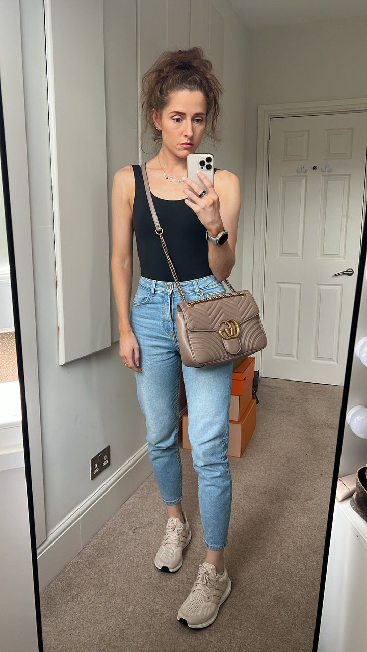Gucci GG Dusty Pink Marmont Medium Shoulder Bag (RRP £2,070)