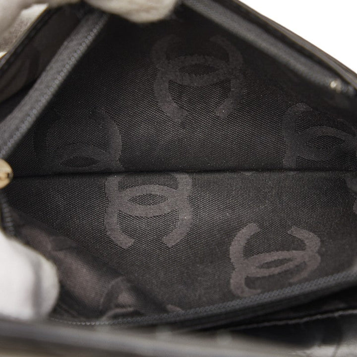 Top Quality Chanel Combon Line Cocomark Long Wallet Two Foldable Wallet Black Leather Lady Top Quality Chanel [Originals]