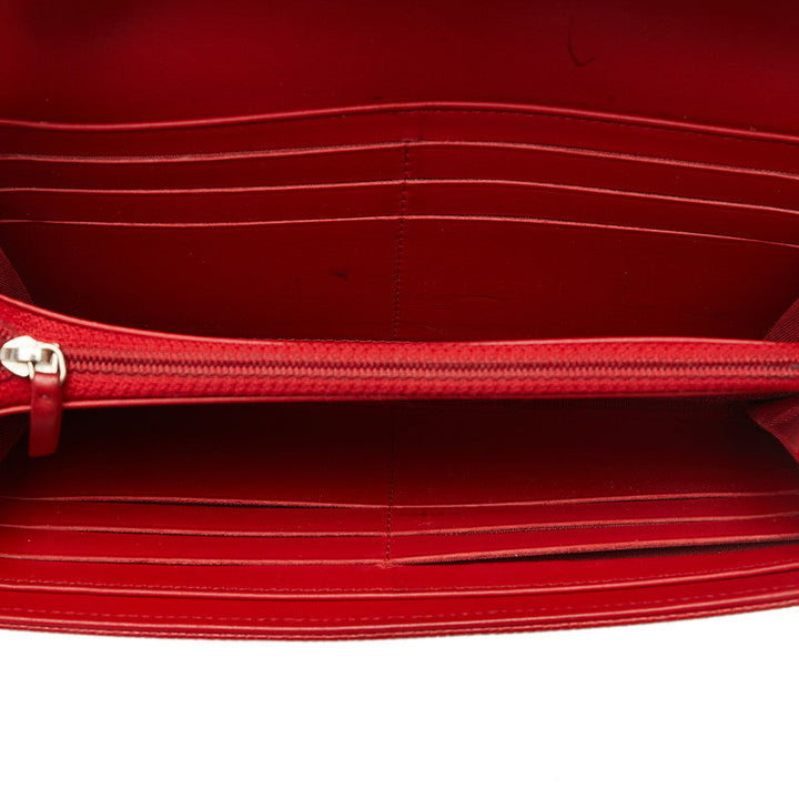 Top Quality Chanel Cocomark Long Wallet Red Caviar   Chanel