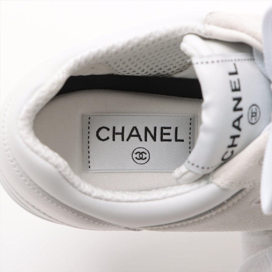 Top Quality Chanel Coco 24C Leather X  Trainers 35  White G45470 Suedeer