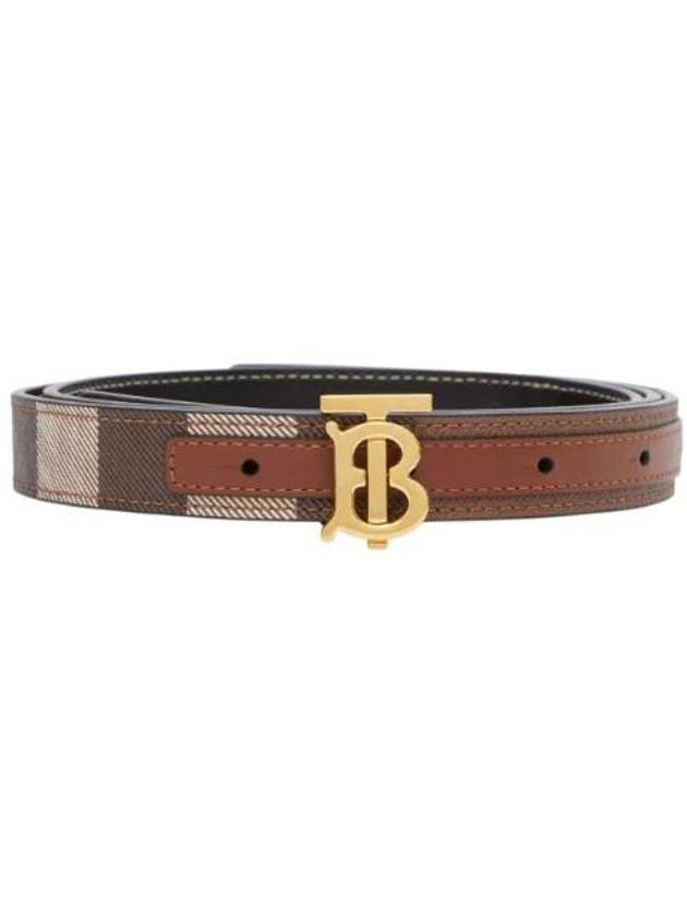 Burberry Reversible Checked Leather Belt Dark Birch Brown