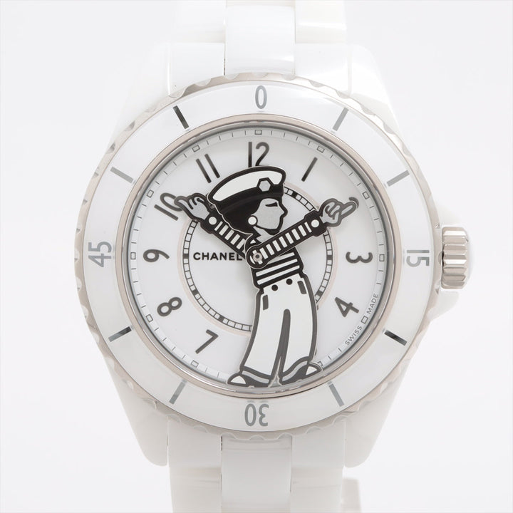 Top Quality Chanel J12 Mademoiselle Rapauza H7481 SSCE AT White Writing Panerai