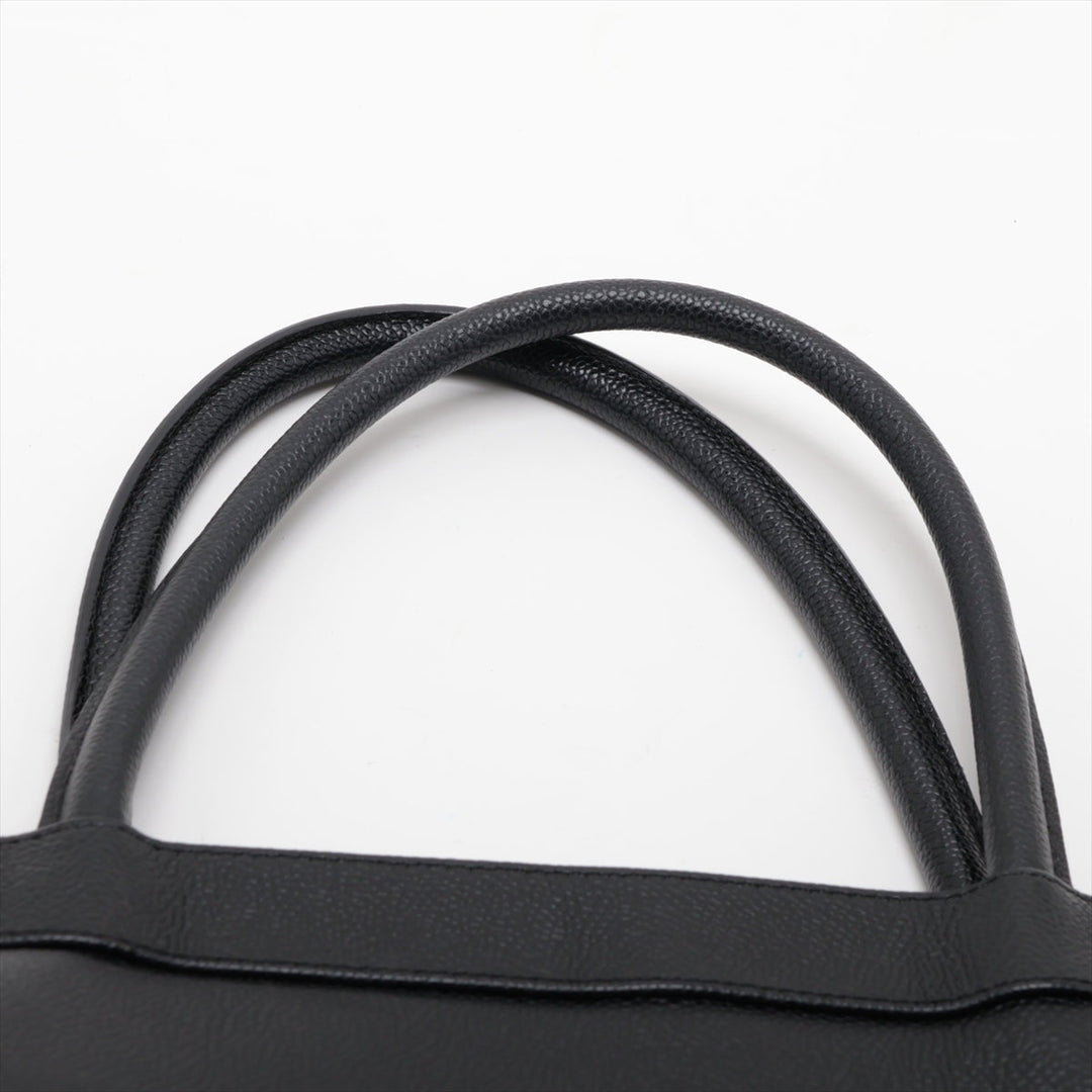Top Quality Chanel Coco Caviar S Handbag Black Gold  9th