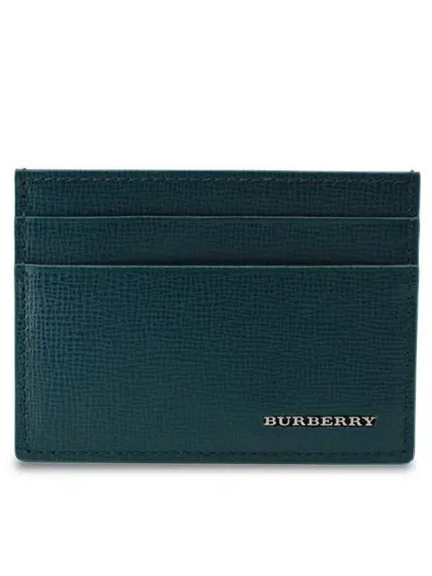 Burberry Sandon Metal Logo Card Wallet Green