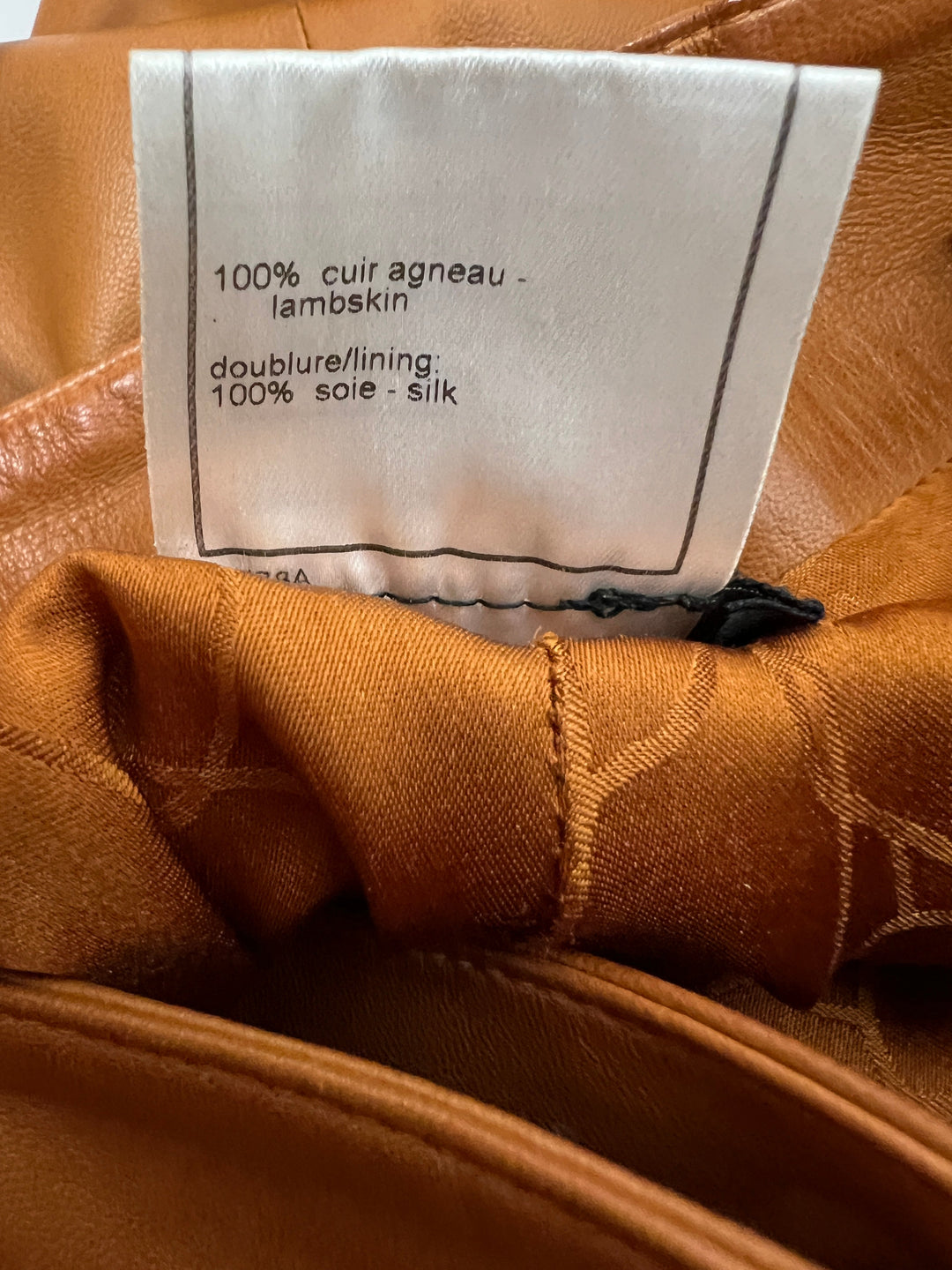 Top Quality Chanel 01/P Brown Leather Straight Leg Trousers Size FR 38 (UK 10)