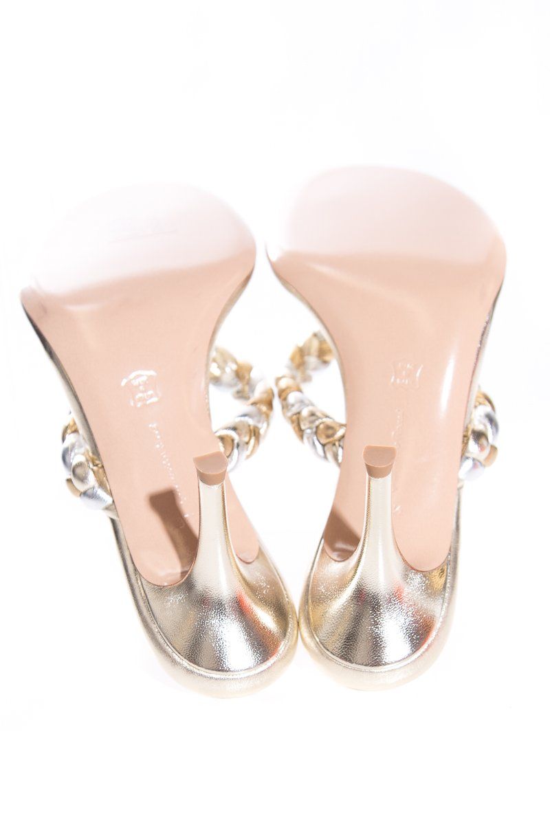 Gianvito Rossi Metallic Sandals SZ 37