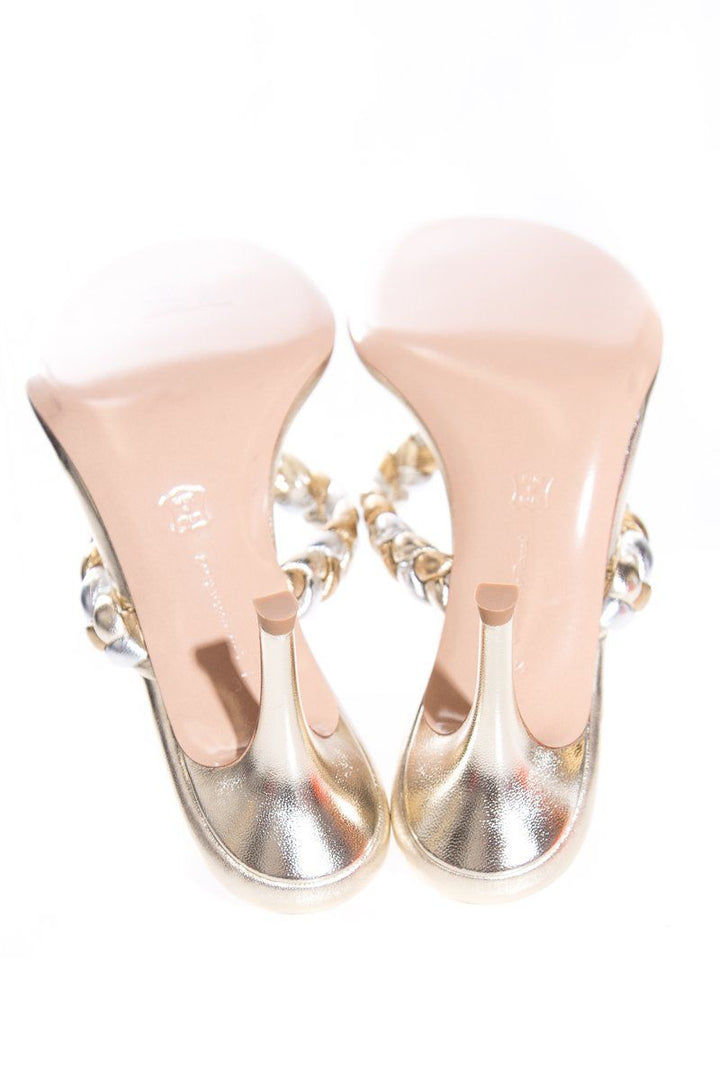 Gianvito Rossi Metallic Sandals SZ 37