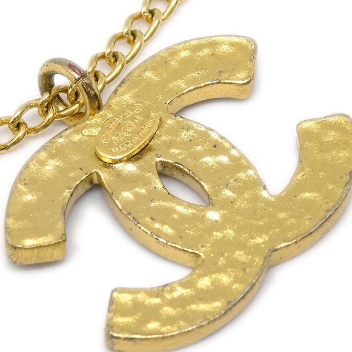 Top Quality Chanel CC Chain Necklace Pendant Gold Black 02A