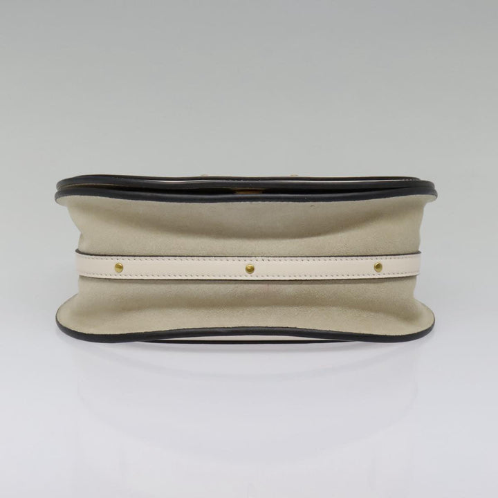 Chloe Nile Small Bracelet Hand Bag Leather 2way White Gold 91595