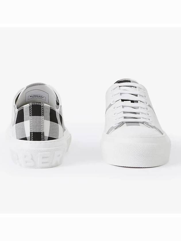 Top Quality Burberry Check Cotton Low Top Sneakers Black White