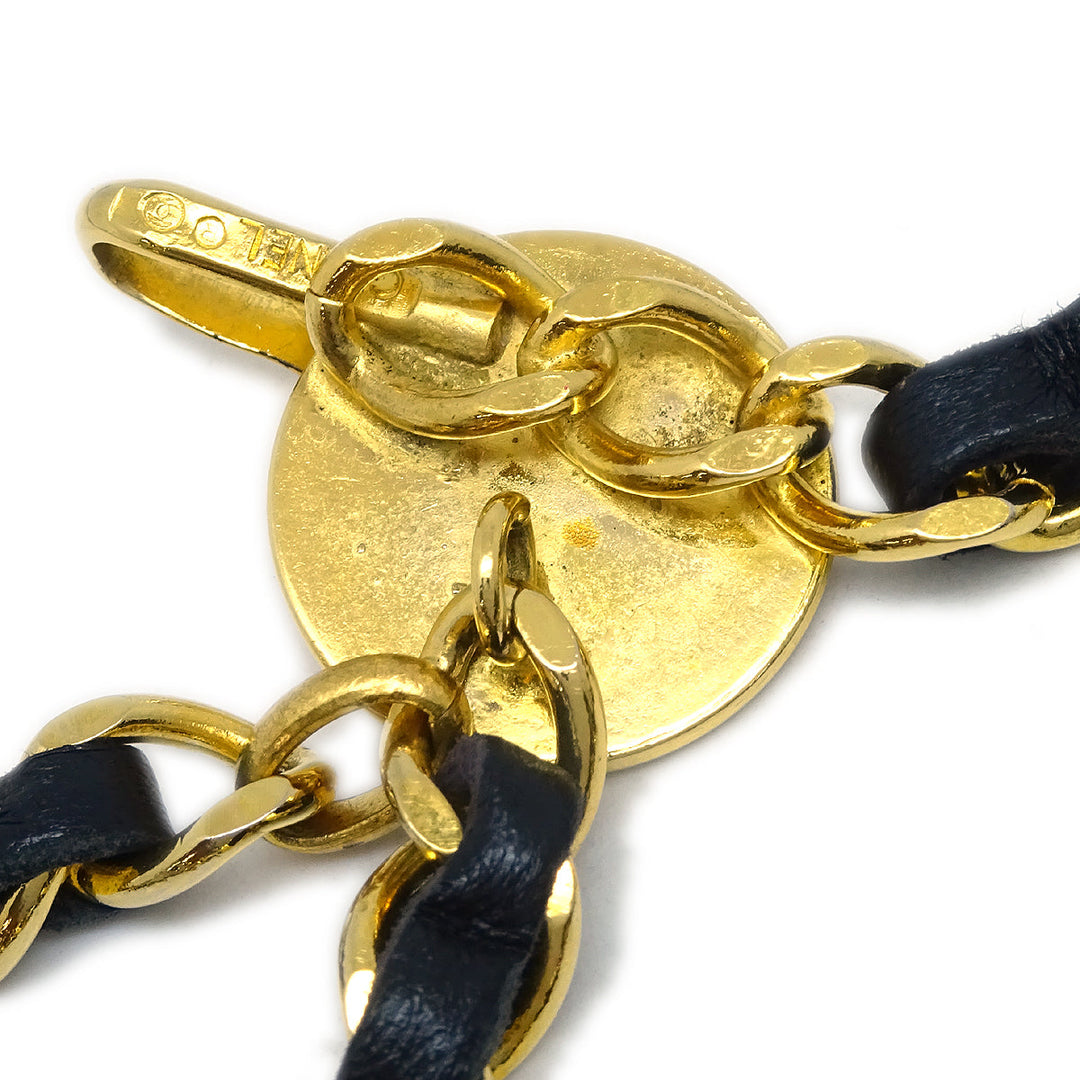 Top Quality Chanel Medallion Chain Belt Black 1984 Small New