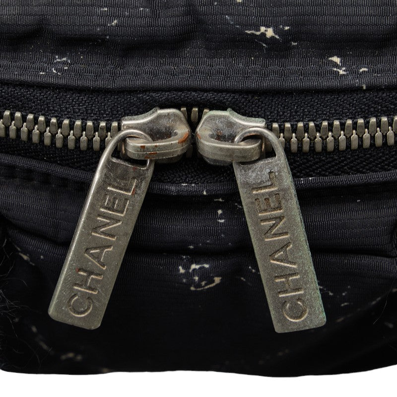 Top Quality Chanel Travel Line Boston Bag Handbag Nylon/Vinyl Black Ladies