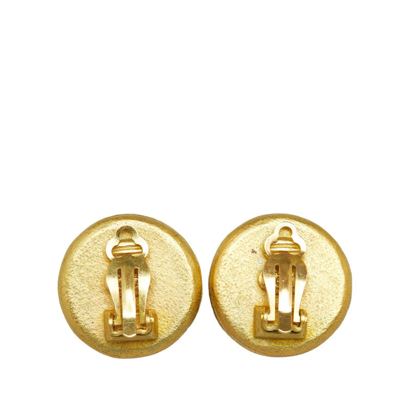 Top Quality Chanel Vintage Flog Earrings Gold  Ladies
