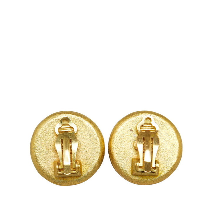 Top Quality Chanel Vintage Flog Earrings Gold  Ladies