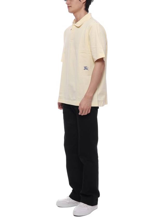 Burberry Embroidery Equestrian Knight Polo Shirt Yellow
