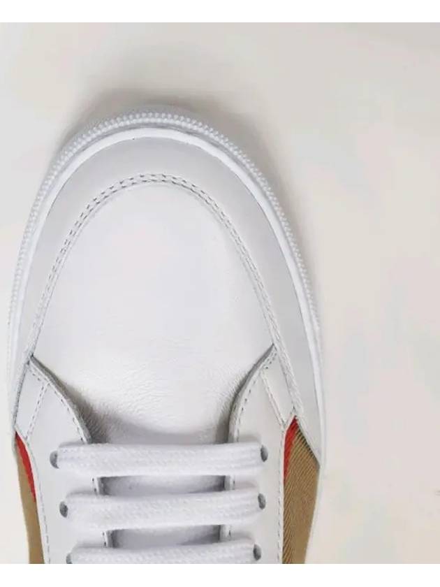 Burberry WoMen's House Check Leather Low Top Sneakers White
