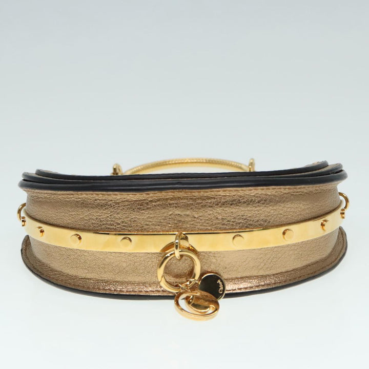 Chloe Nile Small Minodiaire Shoulder Bag Leather Gold 92103