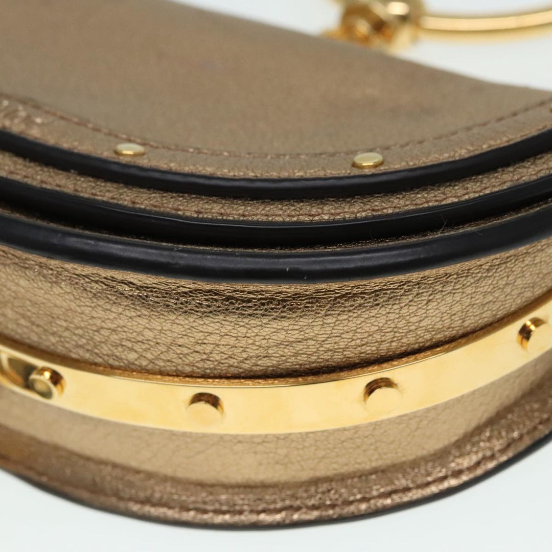 Chloe Nile Small Minodiaire Shoulder Bag Leather Gold 92103