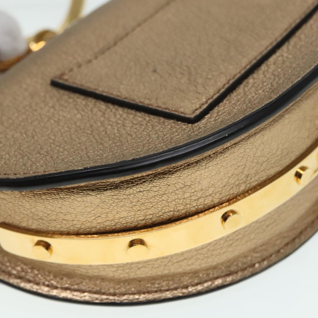 Chloe Nile Small Minodiaire Shoulder Bag Leather Gold 92103