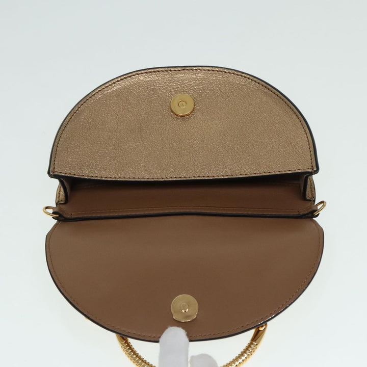 Chloe Nile Small Minodiaire Shoulder Bag Leather Gold 92103