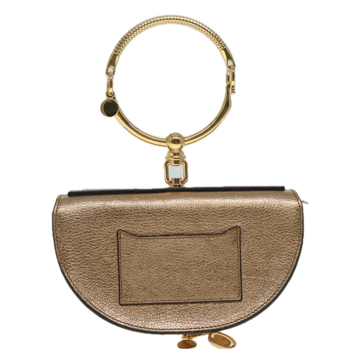 Chloe Nile Small Minodiaire Shoulder Bag Leather Gold 92103