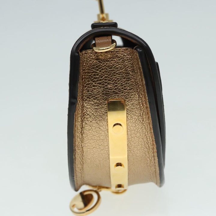 Chloe Nile Small Minodiaire Shoulder Bag Leather Gold 92103