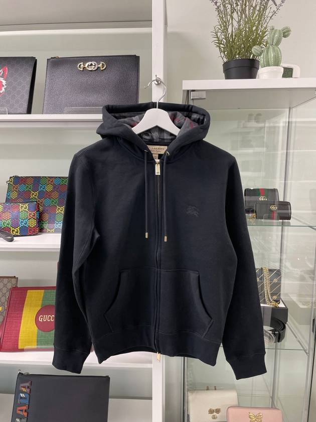 Burberry Claredon Brushed Zip Up Hoodie Black