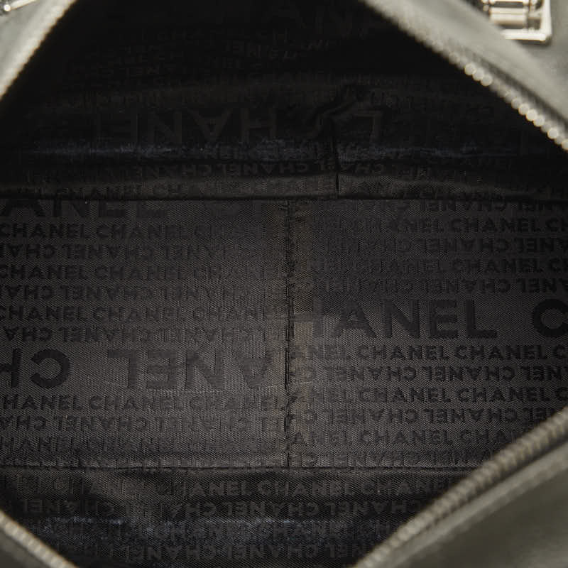 Top Quality Chanel Chocolate Bar Mini Boston Bag Handbag Gray Leather Lady Chanel