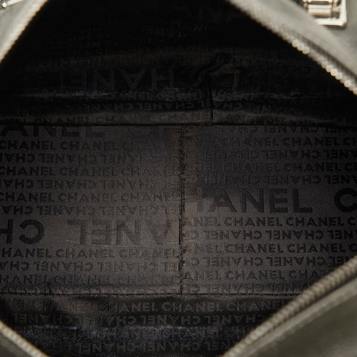 Top Quality Chanel Chocolate Bar Mini Boston Bag Handbag Gray Leather Lady Chanel